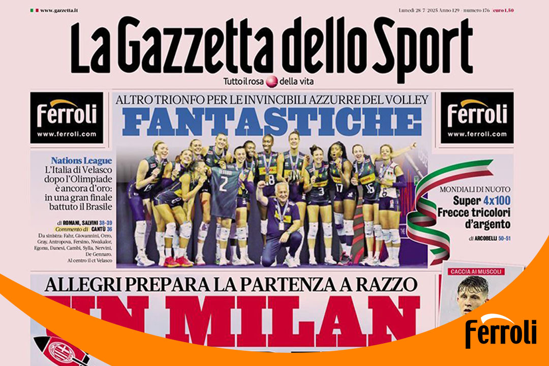 维多利亚老品牌vic强势登陆《米兰体育报》头版！！！